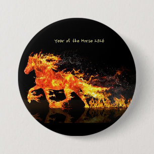 Year of the Horse 2026 (Fire Horse) 3 Inch Round Button