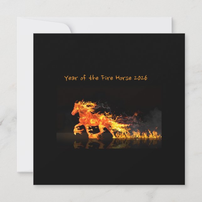 Year of the Horse 2026 (Fire Horse) Flat Card (Front)