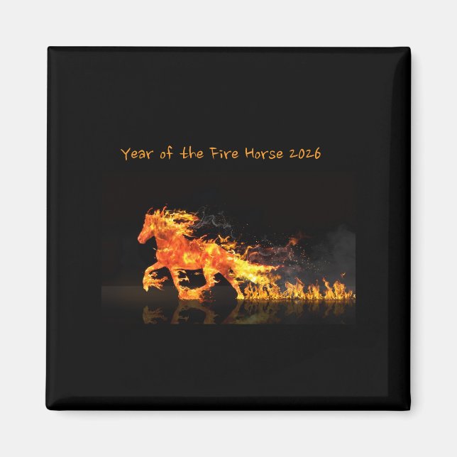 Year of the Horse 2026 (Fire Horse) Magnet (Front)