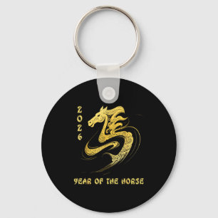 Year Of The Horse 2026 Happy Lunar Chinese New Yea Keychain