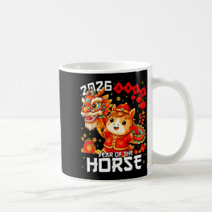 Year Of The Horse 2026 Lion Dance Chinese New Year Coffee Mug