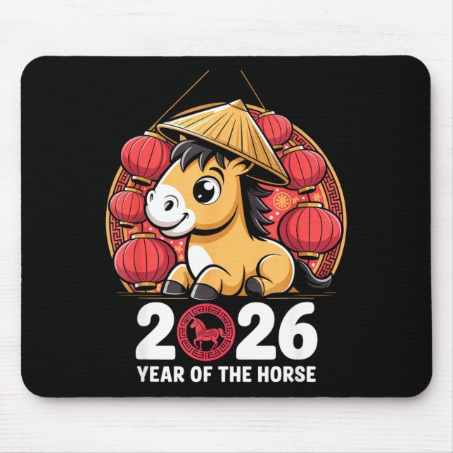 Year Of The Horse 2026 Lunar New Year Chinese  Mouse Pad (Front)
