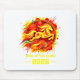 Year Of The Horse 2026 Lunar New Year Chinese New  Mouse Pad