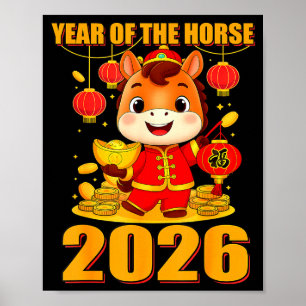 Year Of The Horse 2026 Lunar New Year Chinese  Poster