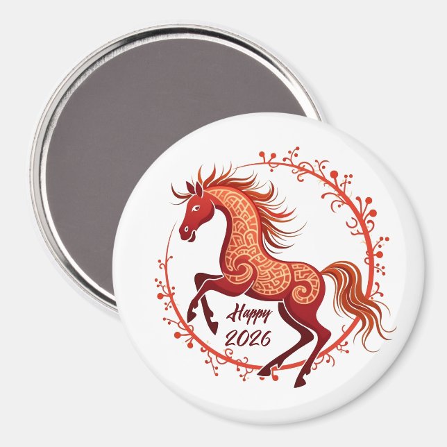 Year of the Horse 2026 Magnet (Front/Back)