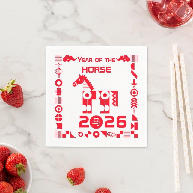 Year of the Horse 2026 Napkin (Insitu)