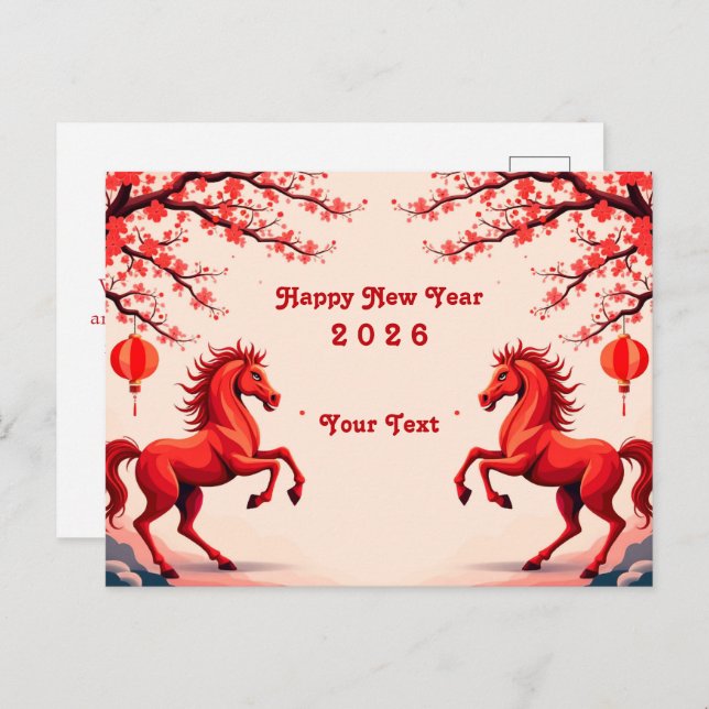 Year of the Horse 2026 Postcard (Front/Back)
