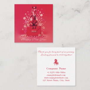 Year of the Horse 2026 Square Business Card