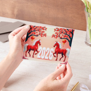 Year of the Horse 2026 Vellum Invitations