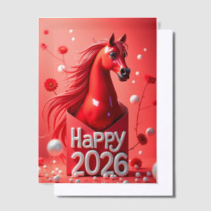 Year of the Horse 2026 Vellum Invitations