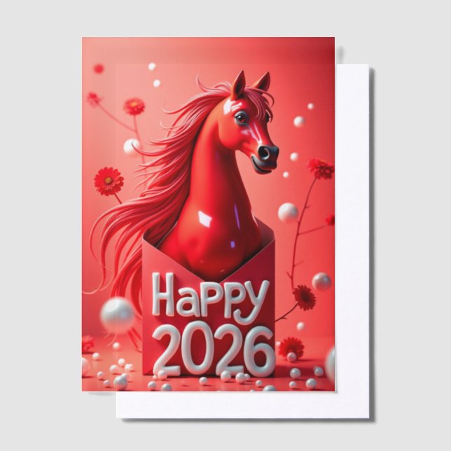 Year of the Horse 2026 Vellum Invitations (Offset)