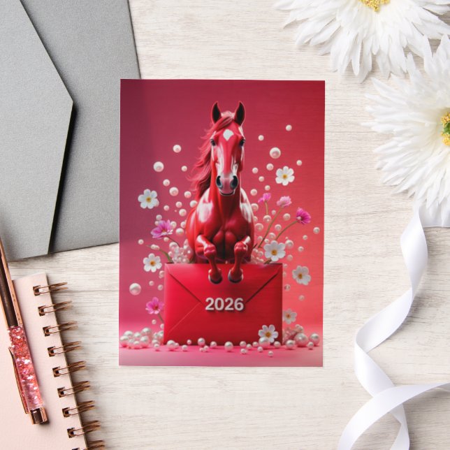 Year of the Horse 2026 Vellum Invitations (Wedding)