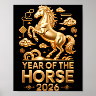 Year Of The Horse Chinese New Year 2026 For Men Or Poster