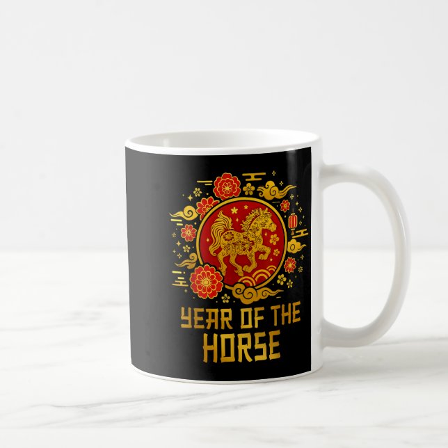 Year Of The Horse Chinese New Year 2026 Zodiac Hor Coffee Mug (Right)