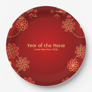 Year of the Horse Chinese New Year Paper Plate