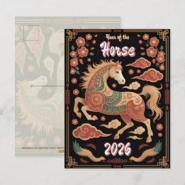 Year of the Horse Chinese Zodiac Lunar New Year 26 Postcard