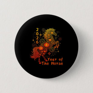 Year Of The Horse Happy Chinese Lunar New Year 202 2 Inch Round Button