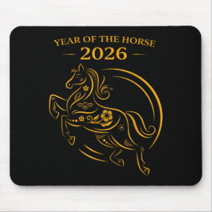 Year Of The Horse Lunar Chinese New Year Fire Hors Mouse Pad