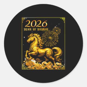 Year Of The Horse Lunar New Year Chinese New Year  Classic Round Sticker