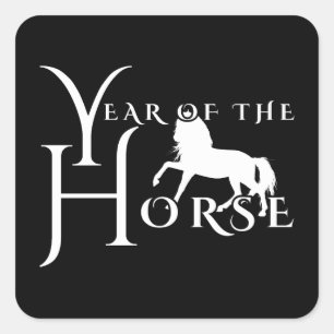 Year of the horse square sticker