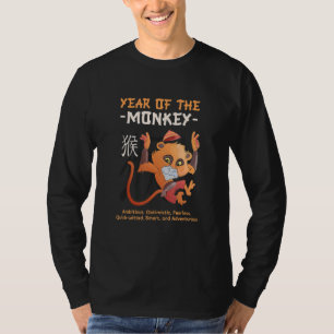 Year Of The Monkey Chinese Zodiac Animal Sign T-Shirt