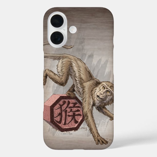 Year of the Monkey Chinese Zodiac Art iPhone Case (Back)