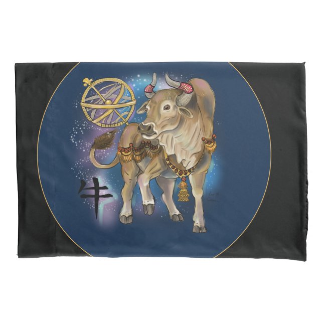 Year of the Ox Chinese Zodiac Pillowcase (Front)