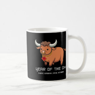 Year Of The Ox Cute Kawaii Chinese Zodiac Chinese  Coffee Mug