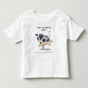 Year of the Ox Cute Zodiac Animal 2021 Keepsake Toddler T-shirt