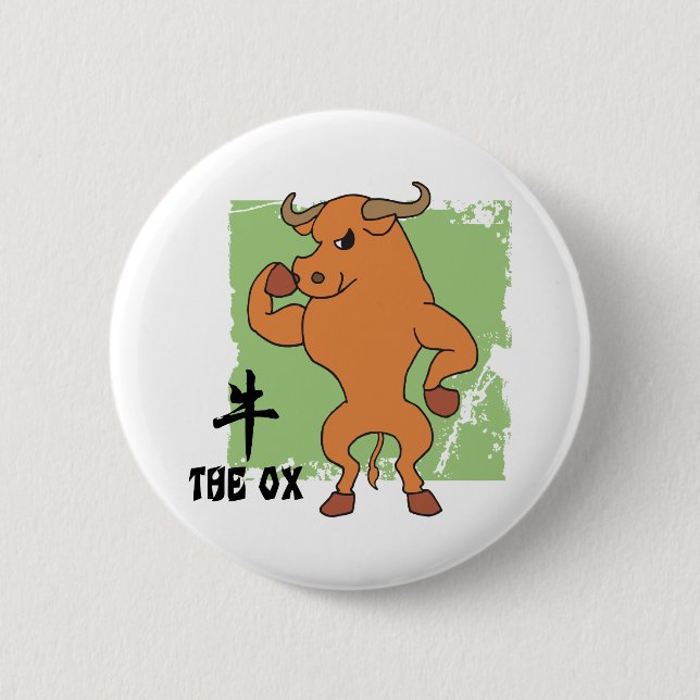 Year of The Ox Gift 2 Inch Round Button (Front)