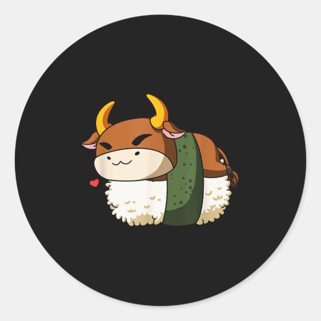 Year Of The Ox Zodiac Chinese New Year Japanese Su Classic Round Sticker (Front)