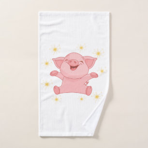 Year of the Pig sparkles Bath Towel Set