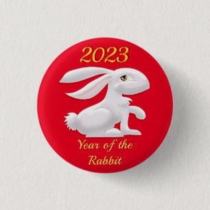 Year of the Rabbit 1 Inch Round Button