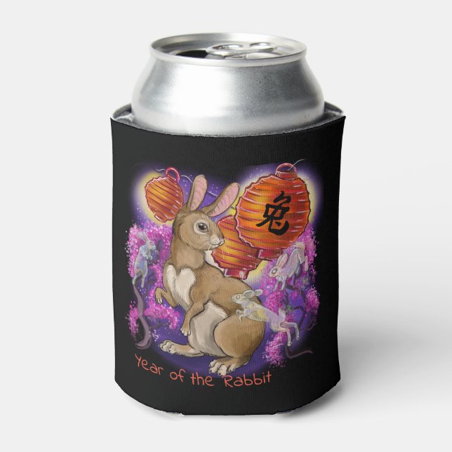 year of the Rabbit Chinese Zodiac Can Cooler (Can Front)