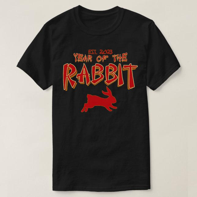 Year Of The Rabbit Est 2023 T-Shirt (Design Front)