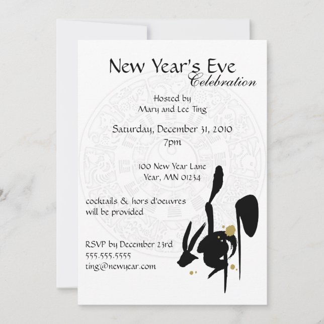 Year of the Rabbit Invitation (Front)