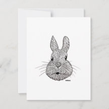 Year of the Rabbit, New Year Card, Flat Card