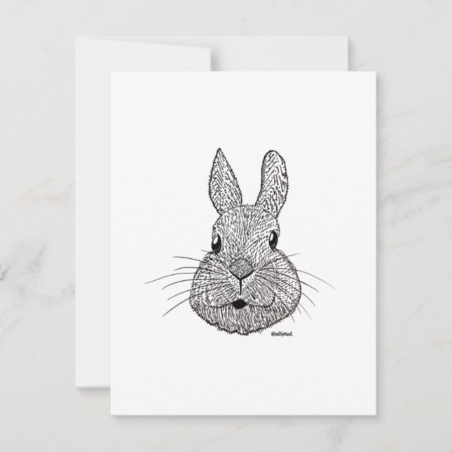 Year of the Rabbit, New Year Card, Flat Card (Front)