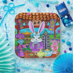 Year of the rabbit paper plate