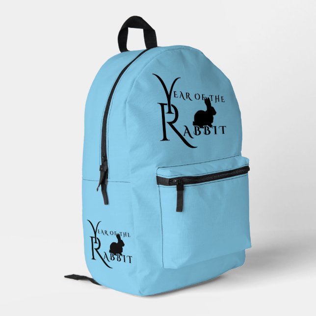 Year of the rabbit printed backpack (Back Corner Left)