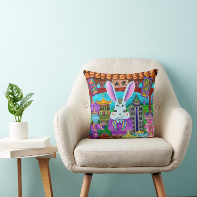 Year of the rabbit throw pillow (Chair)