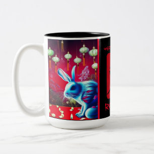 Year Of The Rabbit Two-Tone Coffee Mug
