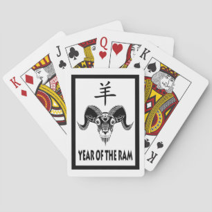 year of the ram (wildRam) Playing Cards