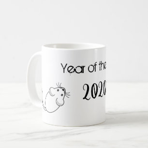 Year of the Rat 2020 Mouse with Text Coffee Mug