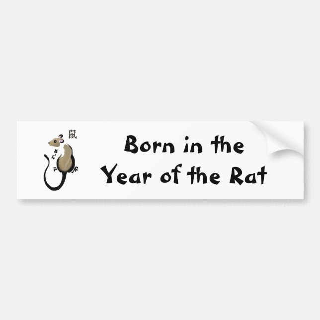 Year of the Rat Bumper Sticker (Front)