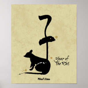 Year of the Rat - Chinese Zodiac Poster