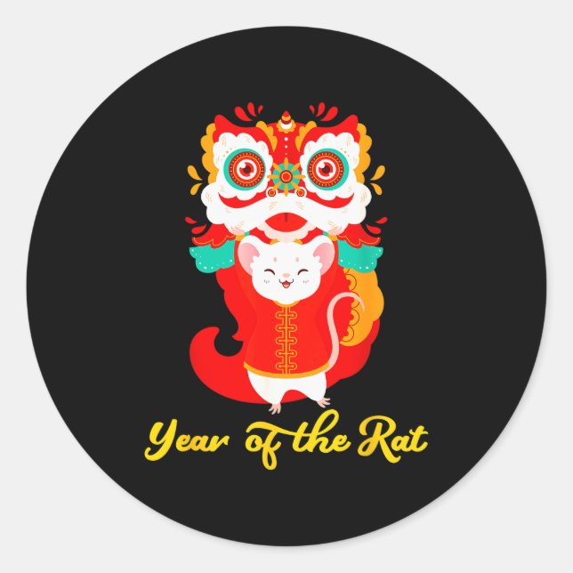 Year Of The Rat Shirt Kids 2020 Chinese Lunar New  Classic Round Sticker (Front)