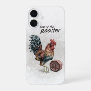 Year of the Rooster Chinese Zodiac Art iPhone 16 Case
