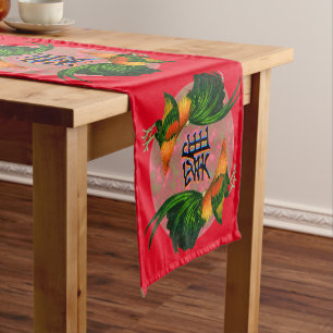 Year of the Rooster Circle Short Table Runner