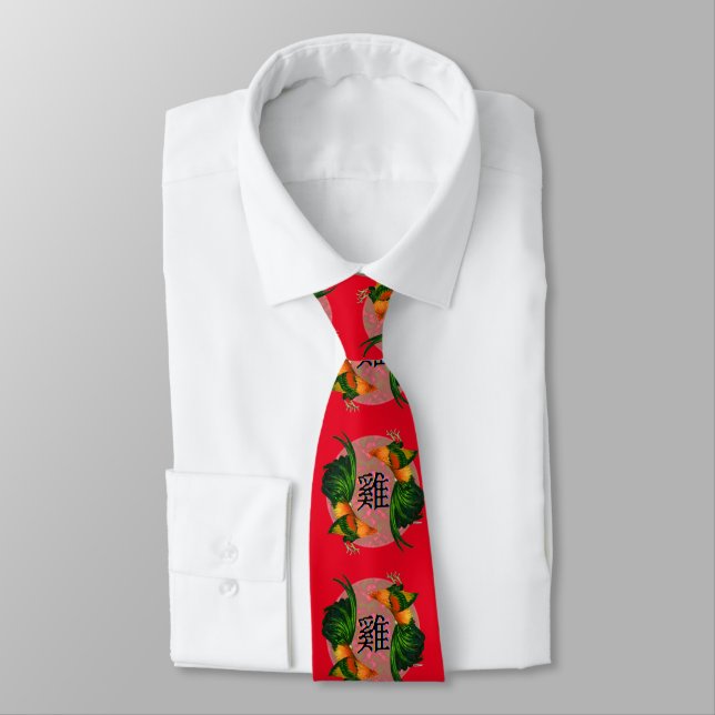Year of the Rooster Circle Tie (Tied)